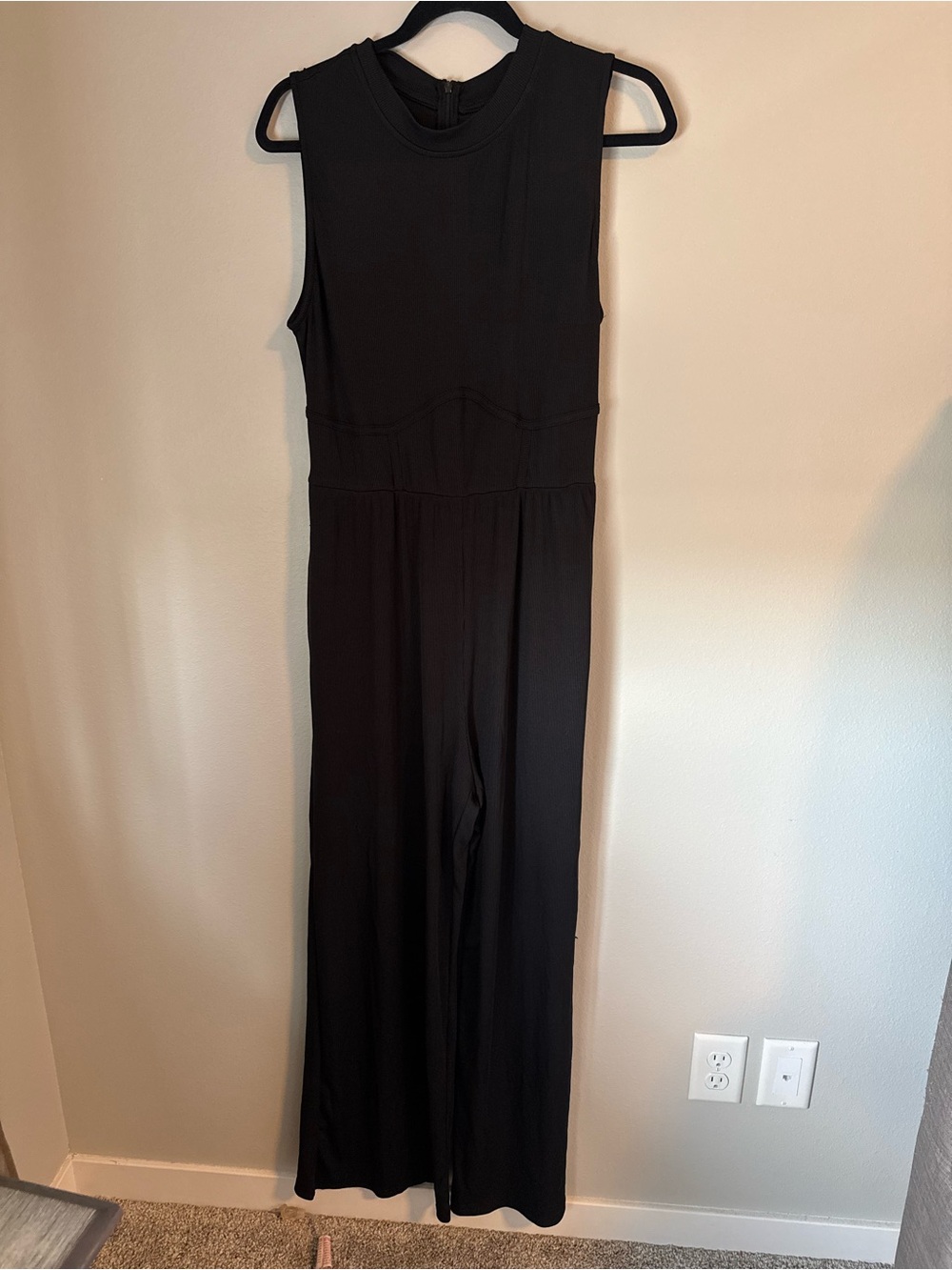 Classic Black Sleeveless Wide-Leg Jumpsuit